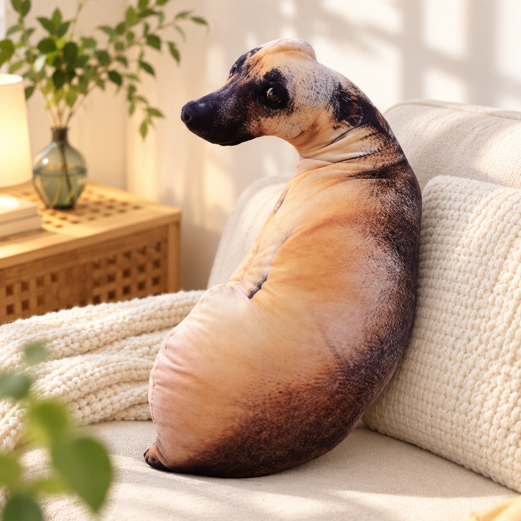 Lifelike Hound Plush Pillow